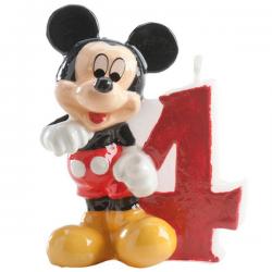 Vela 4 cumpleaños Mickey Disney - Imagen 1