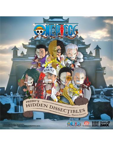 One Piece Freeny's Hidden Dissectables Marines Edition 4 inch Vinyl Figure Blind Box Display (6)