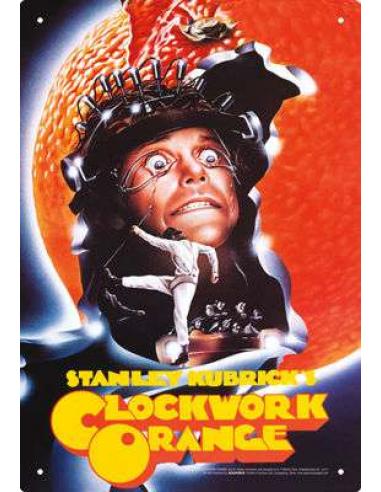 A CLOCKWORK ORANGE ONE SHEET TIN SIGN
