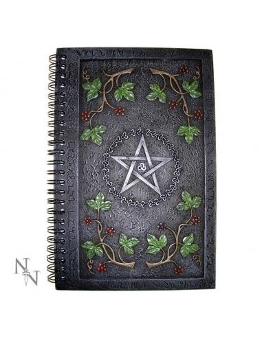 NOTEBOOK RESIN SPIRAL COVER WICCAN PENTA
