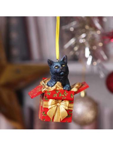 PRESENT CAT HANGING ORNAMENT