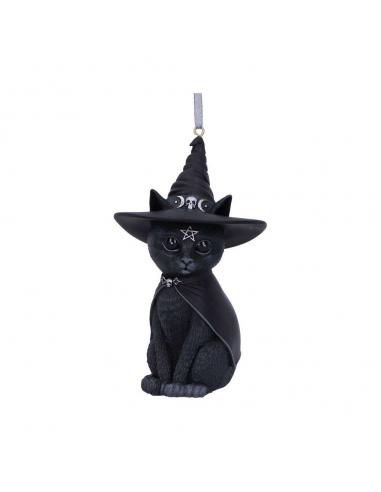 PURRAH BLACK WITCH CAT HANGING ORNAMENT