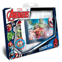 Set reloj digital + billetero Vengadores Avengers Marvel - Imagen 1