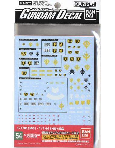 GUNDAM DECAL 54 HGUC 0800 ZEON