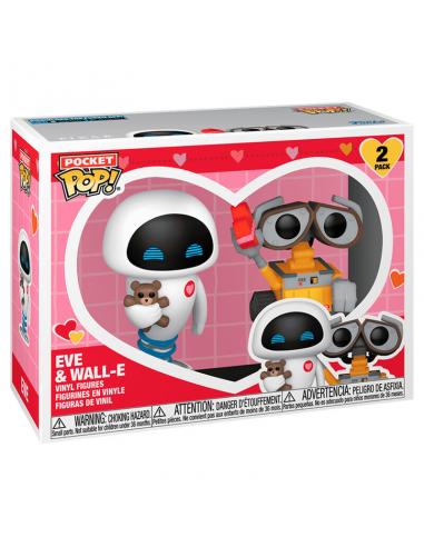Blister 2 figuras Pocket POP Disney Pixar Wall-E & Eve Valentine