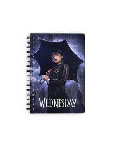 LIBRETA EFECTO 3D LLUVIA WEDNESDAY