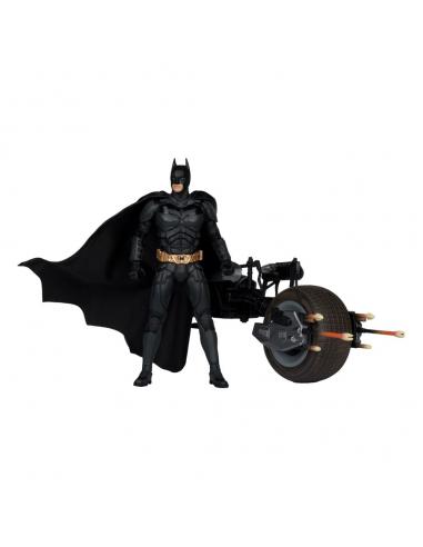 The Dark Knight DC Multiverse Figura con Vehículo Batman & The Batpod 18 cm