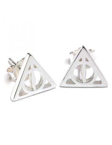 Pendientes Deathly Hallows plata