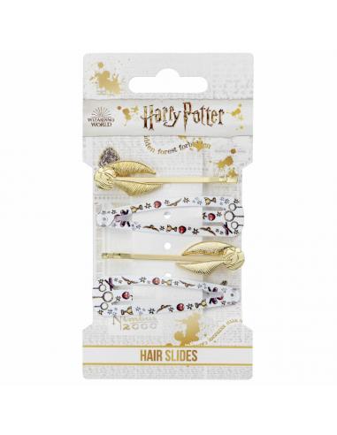 Blister 4 Horquillas de pelo Snitch Dorada Harry Potter
