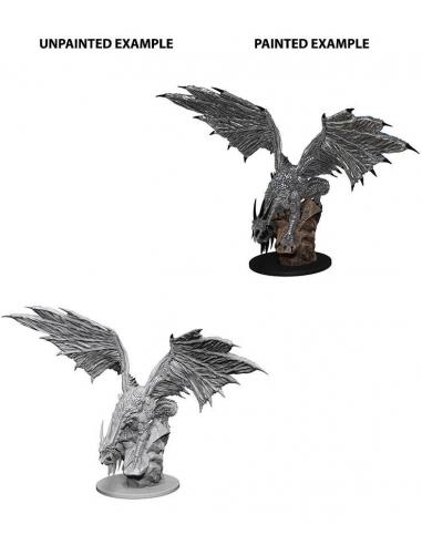 Pathfinder Battles Deep Cuts Miniaturas sin pintar Silver Dragon Caja (6)