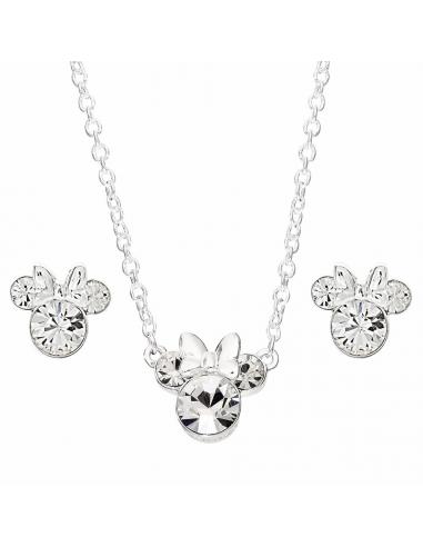 Set Colgante + pendientes Minnie Disney plata