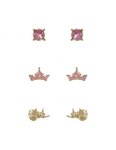 Set 3 Pares de pendientes Princesas Disney