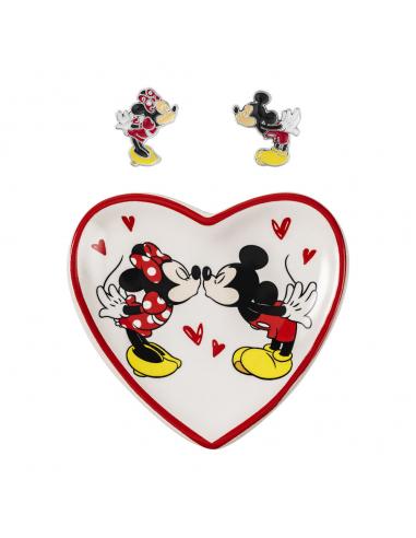 Pendientes + plato bisuteria Mickey & Minnie Disney