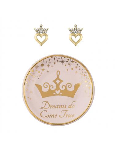 Pendientes + plato bisuteria Princesa