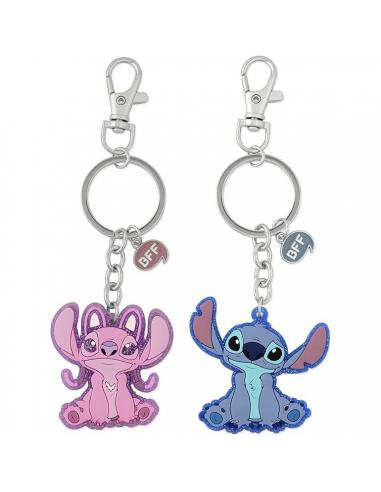 Set 2 Llaveros Angel &#38; Stitch Disney