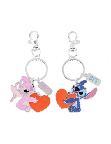 Set 2 Llaveros Angel & Stitch Disney