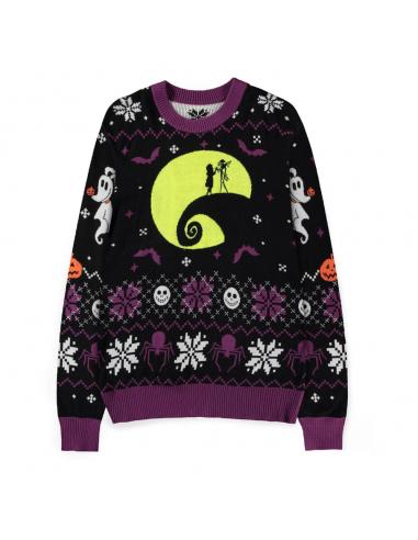Pesadilla antes de Navidad sudadera Glow in the Dark (Christmas Jumper) talla L