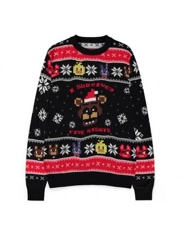 Five Nights at Freddy's sudadera Survived Five Nights (Christmas Jumper) talla XL