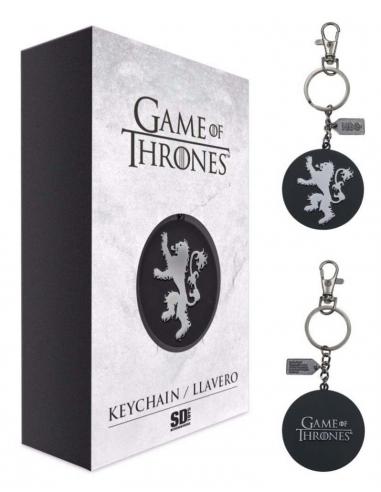 GOT LANNISTER SILVER LOGO METAL KEYCHAIN