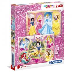 Puzzle Princesas Disney 2x60pzs - Imagen 1