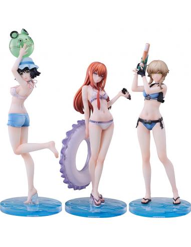 Steins Gate PAck de 3 Estatuas PVC 1/7 Suzuha Amane, Kurisu Makise, Mayuri Shiina Swimsuit Ver.