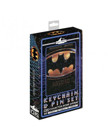 FACTORY ENT BATMAN 1989 CHS KEYCHAIN+PIN SET