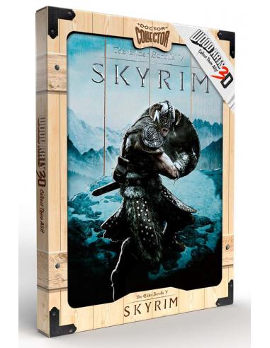 DOCTOR COLLECTOR SKYRIM AEREAL WOODEN POSTER