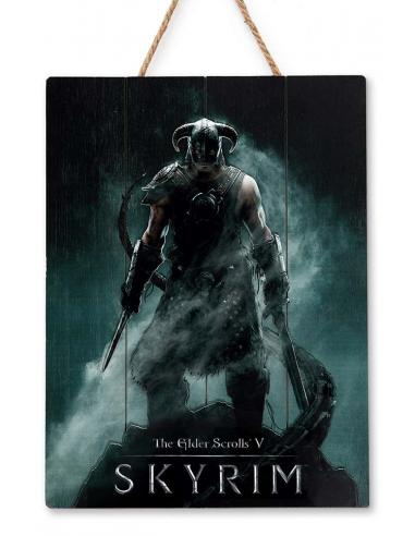 DOCTOR COLLECTOR SKYRIM DRAGONBORN WOODEN POSTER