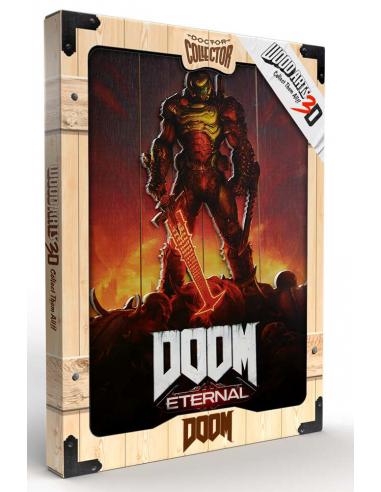 DOCTOR COLLECTOR DOOM ETERNAL WOODEN POSTER