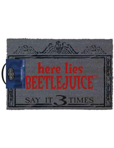 BEETLEJUICE HERE LIES COIR DOORMAT