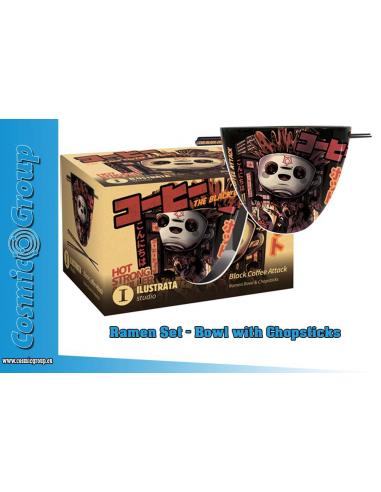 BLACK COFFEE ATTACK-RAMEN BOWL SET