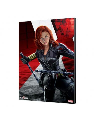 BLACK WIDOW MOVIE KNEELING WOOD PANEL