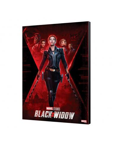 BLACK WIDOW MOVIE POSTER WOOD PANEL