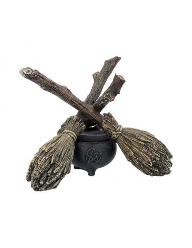 BROOMSTICK CRYSTAL BALL HOLDER