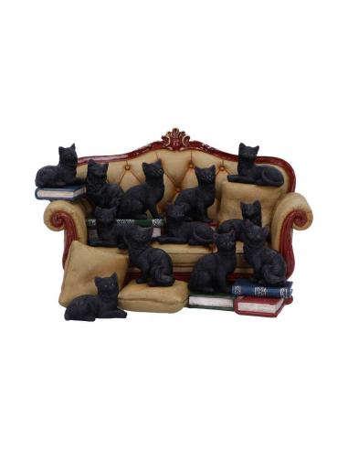 COUCH CLOWDER WITH 48 DISPLAY CATS
