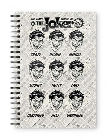 DC JOKER FACES SPIRAL NOTEBOOK