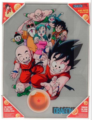 DRAGON BALL CHARACTERS GLASS POSTER