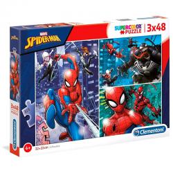 Puzzle Maxi Spiderman Marvel 3x48pzs - Imagen 1