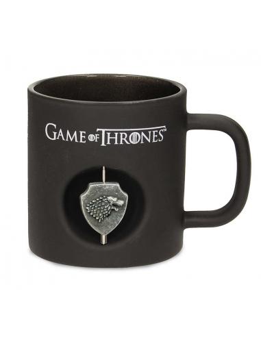 GOT STARK SPIN LOGO BLACK CRYSTAL MUG