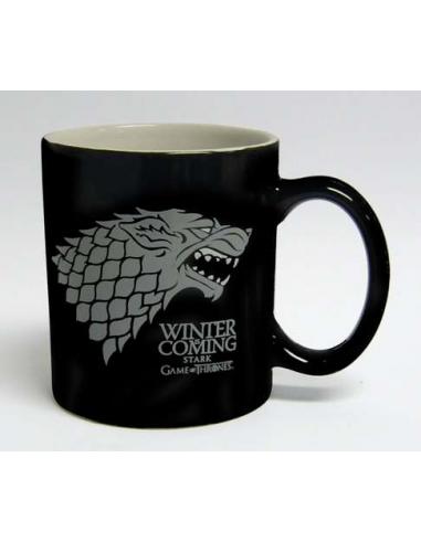 GOT STARK WINTER COMING BLACK MUG
