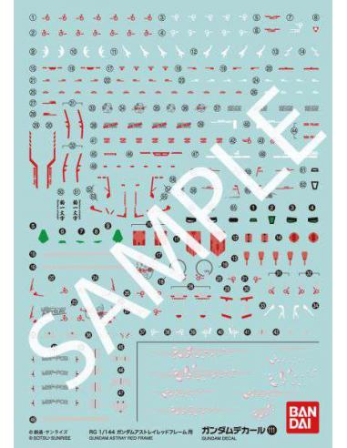 GUNDAM DECAL 111 RG GUNDAM AST RED 1/44