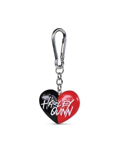 HARLEY QUINN HEART KEYCHAIN 3D