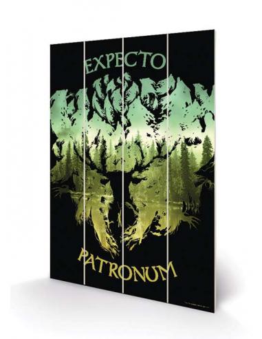 HARRY POTTER EXPECTO PATRONUM WOOD PRINT