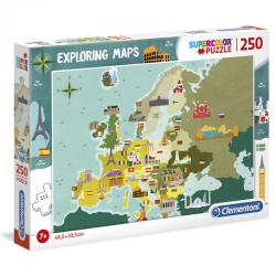 Puzzle Great Places in Europe Exploring Maps 250pzs - Imagen 1