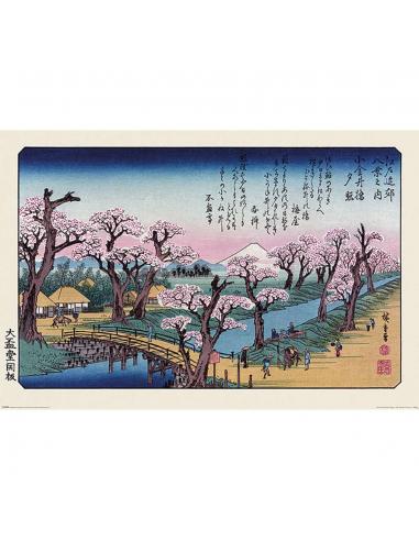 HIROSHIGE MOUNT FUJI KOGANEI BRIDGE