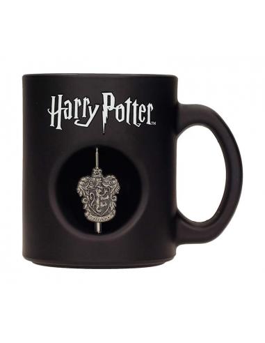 HP GRYFFINDOR 3D SPIN EMBLEM BLACK MUG