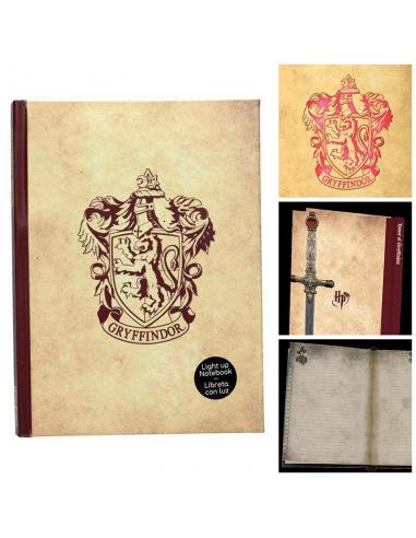 HP GRYFFINDOR NOTEBOOK W/LIGHT