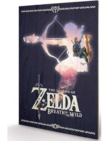 LEG OF ZELDA BOTW SILHOUETTE WOOD PRINT
