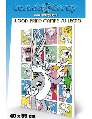 LOONEY TUNES BUGS BUNNY WOOD PRINT