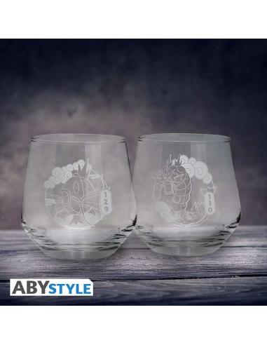 POKEMON MAGIKARP & GYARADOS GLASS SET (2